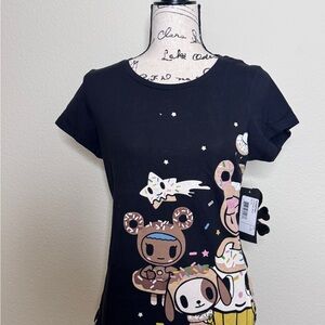 tokidoki Black Women’s Short Sleeve Dessert Character Tee